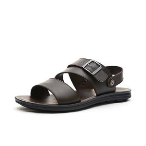 [엘칸토] 정상가129,000원 남성 소가죽 더블 스트랩 샌들 2.2cm LCMW68M326