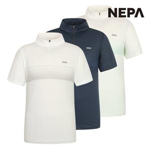 네파 남성 헥사곤 반팔 집업티셔츠 7J35407