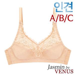 [자스민by비너스]인견 노와이어 풀컵 홑겹브라1종(JBR1265)80A-95C컵