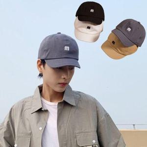 [파파브로]커플 모자 대두 볼캡 캡모자 심플 숏캡 LD-HAA-QLD1207-화이트