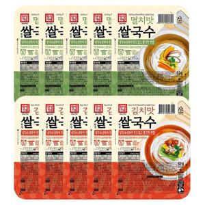 한성기업 건면 쌀국수 92g (총10개) 멸치맛 김치맛