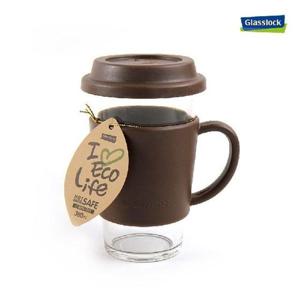 글라스락 에코 유리 텀블러 브라운 380ml 컵 보틀 (W9E7559)