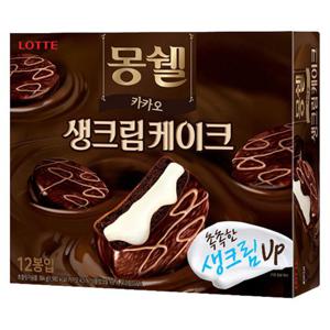 롯데 몽쉘 카카오 생크림케이크 384g X 8개