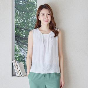 [~2XL] 인견 링클 민소매 블라우스 3종 택1