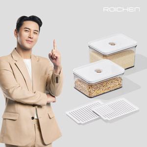 [아이바큠] 자이언트 4종(3200ml, 5100ml, 제올트레이x2개) 진공용기 세트