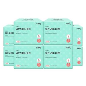 슈베스 입는 오버나이트 생리대 대형 특대형 5P x8팩 / 팬티형 입오버 입는생리대