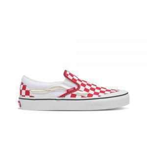 VANS 반스 클래식 슬립온 138 사이드스트라이프 레드 체커보드
