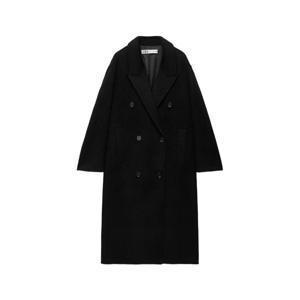 W  자라 ZW 더블 페이스드 울 블렌드 더블 브레스티드 코트 블랙 7522/259/800