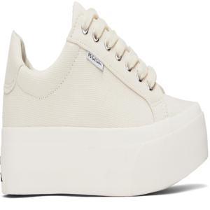 PS BY PAUL SMITH 화이트 캔버스 아모스 스니커즈 M2S-AMS05-PCVS-02 251422M237007