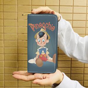 디즈니 피노키오 W5561 애니메이션 서류 가방 지갑, 만화 지퍼 동전 가방, 캐주얼 지갑, 카드 보관 핸드백 선물