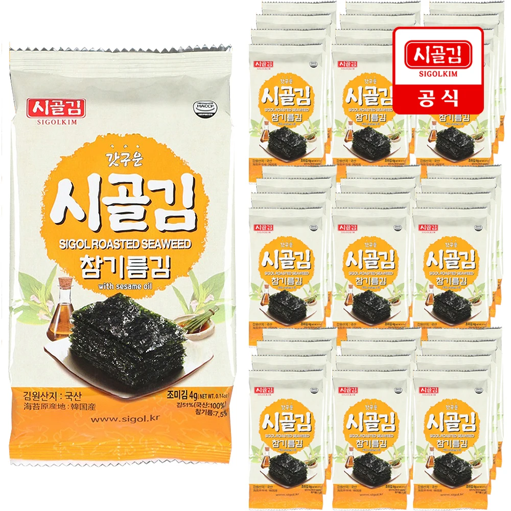 시골김 참기름김(도시락김) 4g 64봉