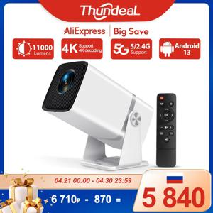 ThundeaL 4K 풀 HD 프로젝터, FHD TD80W, 안드로이드 와이파이, 3D 홈 시어터 TD80, 휴대용 빔 프로젝터, 회의 비디오 영화 PK HY320