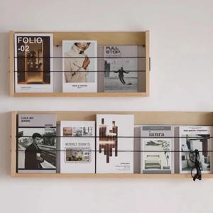 나무 벽 잡지 랙 선반 보관 디스플레이 코너 책장 사이드 보드 북 엔드 Libreria Scaffale 미니멀리스트 가구