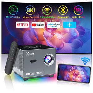 Xnano 미니 휴대용 프로젝터 4K 풀 HD 1080P 네이티브 X3 FHD 빔 8K 비디오 안드로이드 프로젝터 영화 홈 시어터 사운드 시스템
