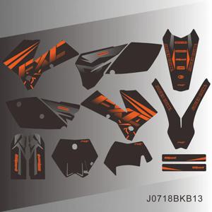 KTM EXC EXCF 125 200 250 300 400 450 525 EXC EXC-F 2005 2006 2007 그래픽 데칼 스티커 키트 사용자 정의 번호 이름 스티커