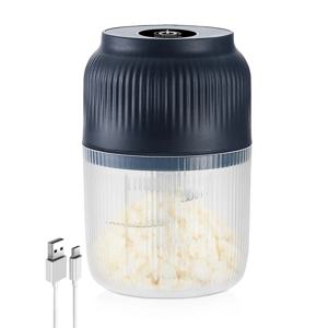 A71P 미니 전기 양파 커터, 무선 휴대용 USB 충전, 소형 마늘 다지기, 거품기, 믹서, 식품 다지기, 고기 분쇄기