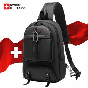 SWISS MILITARY 남성용 브랜드 체스트 백, 도난 방지 크로스 바디 백, 방수 숄더백, 캐주얼 짧은 여행, 남성 여행 팩, 신제품
