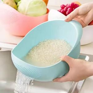쌀통 플라스틱 소쿠리 체, 쌀 세척 필터, 채반 바구니, 주방 도구, 음식 콩 체, 과일 그릇 배수기