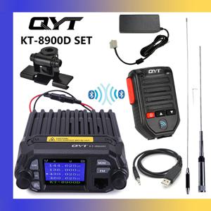 QYT KT-8900D 워키토키 25W 듀얼 밴드 VHF/UHF 136-174/400-480MHz 쿼드 시계 10km 차량용 모바일 라디오