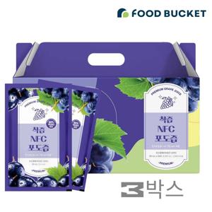 푸드버킷 물없이 갈아만든 국내산 NFC 착즙 포도즙50포 3박스