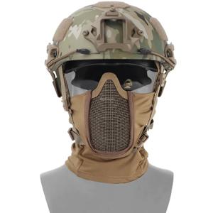 반 얼굴 사냥 보호 헤드 기어 마스크 전술 전투 통기성 마스크 스틸 메쉬 보호 Airsoft 페인트 볼 마스크