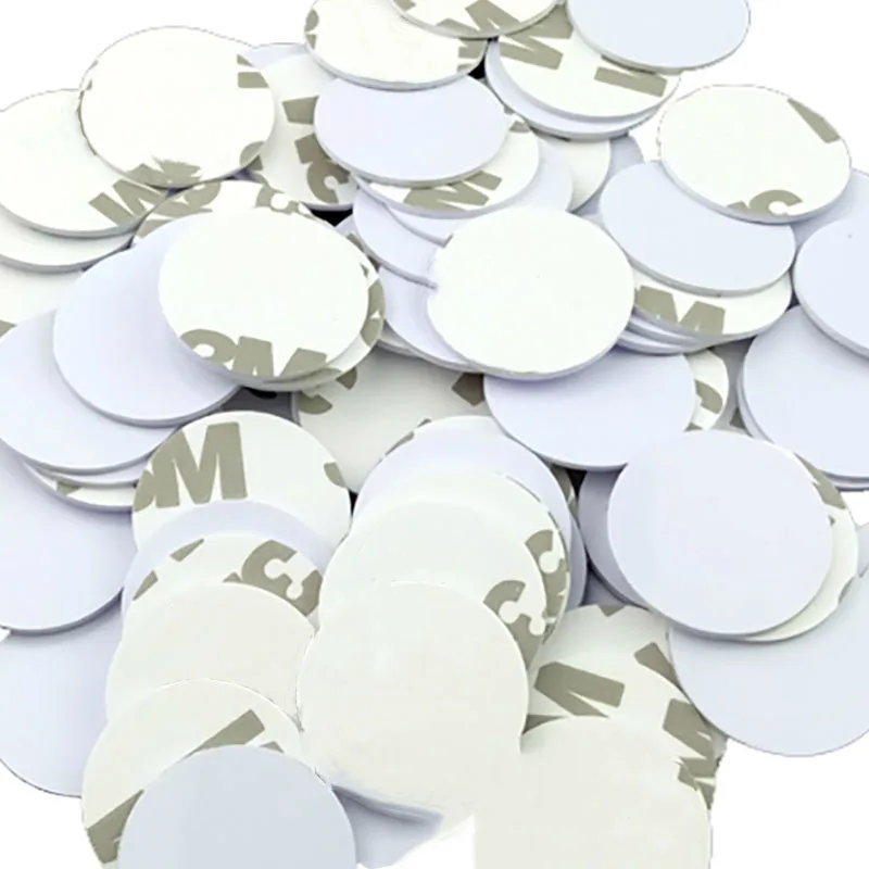 5/10PCS 25mm 125Khz RFID 태그 EM4305 T5577 쓰기 가능한 스티커 근접 카드 RFID 복사기 용 재기록 가능한 접착제 접착 라벨