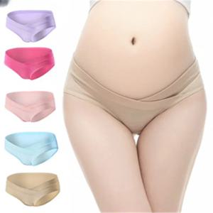 코튼 출산 임신 속옷 산후 어머니 범프 팬티 아래 V 자형 부드러운 배꼽 지원 팬티 통기성