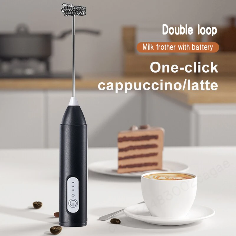 무선 우유 Frother 전기 Type-C 핸드 헬드 블렌더 스테인레스 스틸 미니 커피 메이커 커피 카푸치노 크림 용 믹서기
