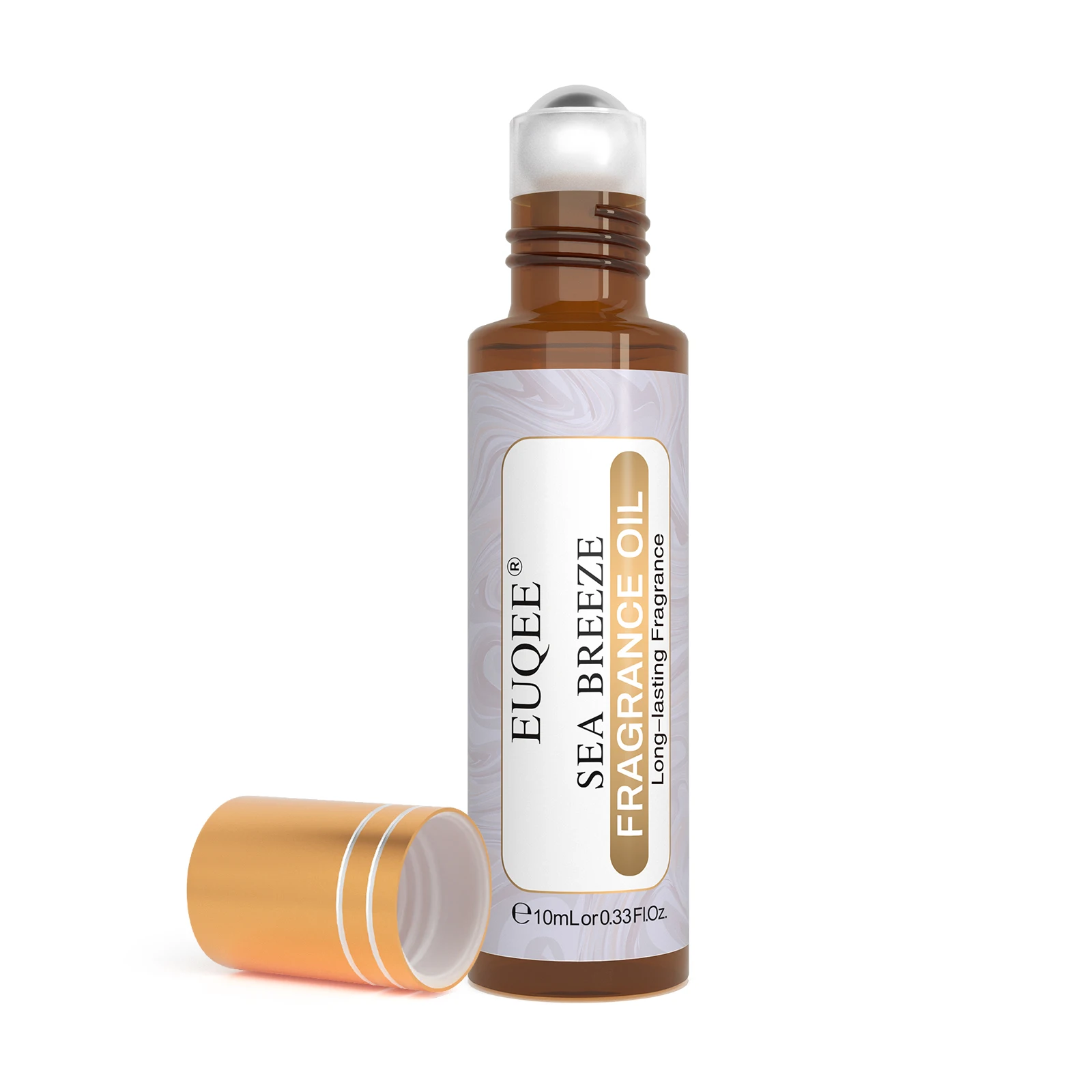 EUQEE 10ml 롤온 향수 오일 스킨 씨 브리즈 화이트 머스크 코코넛 & 바닐라 버블 껌 녹차 오래 지속되는 향기