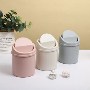 JIANWU-미니 단순 데스크탑 쓰레기통, 대용량 플라스틱 쓰레기 관리자 사무용품 카와이