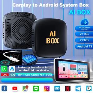 2024 스마트 미니 Ai 박스 2+32GB 안드로이드 13 지원 Netflix YouTube 무선 CarPly 유선 Carplay가 있는 자동차의 99%에 적합