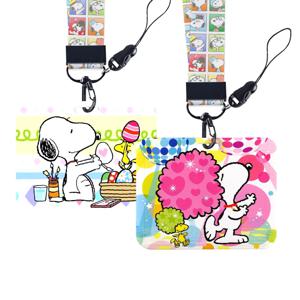 카툰 스누피 직원 카드홀더 ID 카드, 버스 카드홀더 랜야드, 어린이 액세서리 선물, 인기 판매 카드 배지