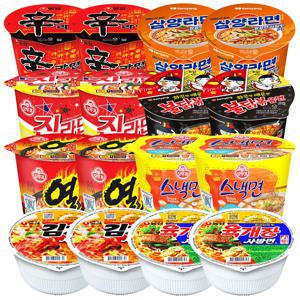 베스트 큰컵라면 세트(신라면2+삼양라면2+진라면매운맛2+불닭볶음면2+열라면2+스낵면2+육개장사발면2+김치사발면2)