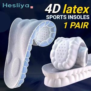 4D 마사지 신발 안창 발을위한 슈퍼 소프트 라텍스 스포츠 깔창 러닝 바구니 신발 단독 아치 지원 정형 삽입물 남여