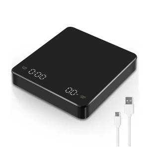 타이머 LED 스크린이 있는 디지털 커피 스케일 에스프레소 USB 3kg 최대 무게 0.1g 온스/ml/g 주방 저울의 고정밀 측정