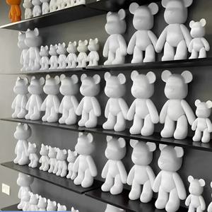 DIY 유체 곰 조각 수제 Bearbrick 인형 장식품 폭력적인 곰 낙서 그림 부모 자식 장난감 선물 홈 인테리어