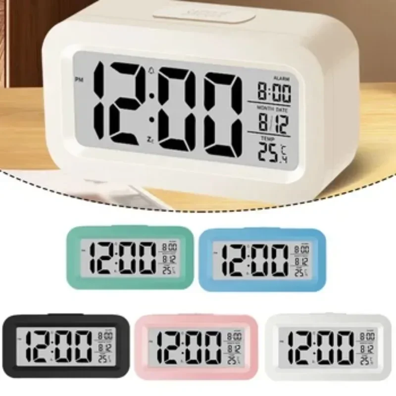 책상 장식 테이블 시계 침실 장식 Led 디지털 알람 시계 데이터 시간 달력 전자 다기능 데스크탑