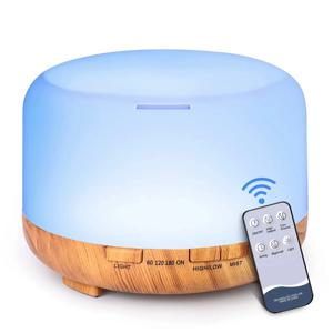 가습기 에센셜 오일 디퓨저 500ML 초음파 쿨 미스트 메이커 안개 USB 가습기 LED 램프 아로마 디퓨저 전기 ﻿