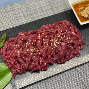 [부처하우스] 보리소 육회 300g /   참기름 양념장 1팩  고추장 양념장 1팩 증정 / 12시이전 주문시 당일배송