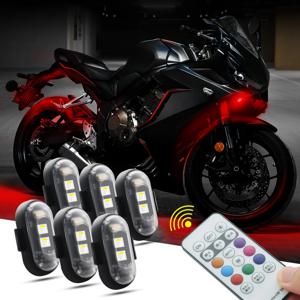 RGB Led 항공기 스트로브 조명 오토바이 조명 LED 플래시 위치 무선 조명 항공기 비행기 헬리콥터 경고등