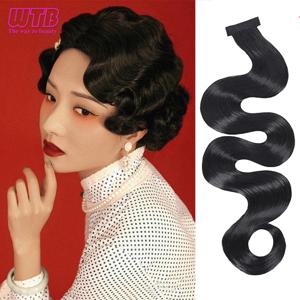 WTB 여성용 합성 앞머리 가발, 손으로 밀린 웨이브 앞머리, 레트로 헤어 액세서리, 곱슬 머리 머리 장식