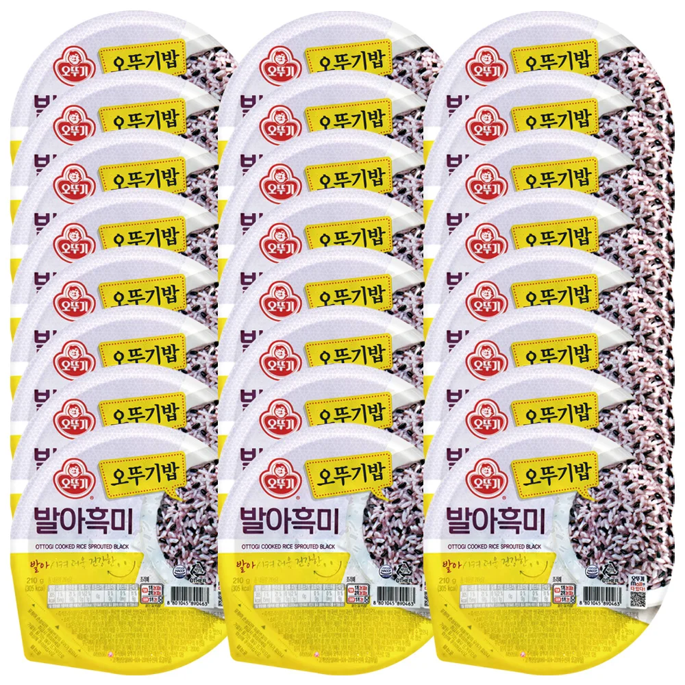 맛있는 오뚜기밥 발아흑미 210g 24개 즉석밥