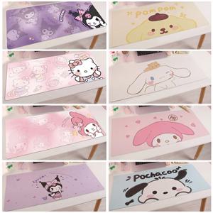 80/35cm Sanrio 헬로 키티 Kuromi 사무실 책상 매트 멜로디 Cinnamoroll 미끄럼 방지 대형 키보드 마우스 패드 게임 패드 Pc 액세서리