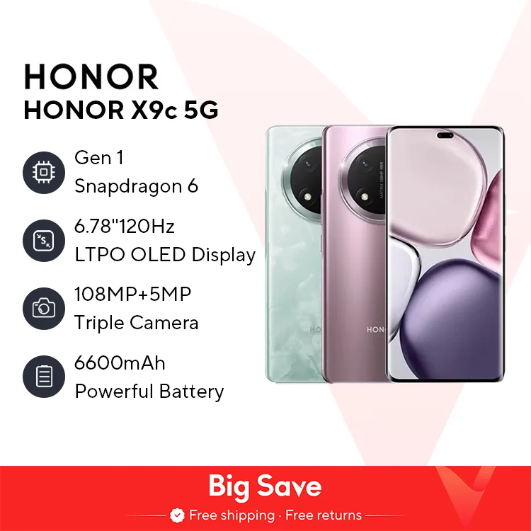 2024 HONOR X9C 5G 글로벌 버전 Snapdragon 6 Gen 1 6.78