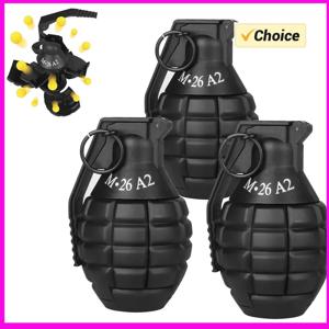 1/3PCS M26a2 나일론 수류탄 모델 폭발 수류탄 장난감, Airsoft 수류탄 모델, 낙하 방지, 리필 가능, 젤 볼, 색종이, 밀가루