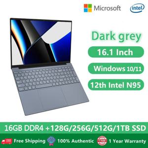 2023 게임용 노트북 컴퓨터 PC, Win11 노트북 넷북, 16 인치, 12 세대 인텔 알더 레이크-N N95, 16GB, 32GB, DDR5, M.2 와이파이 노트북