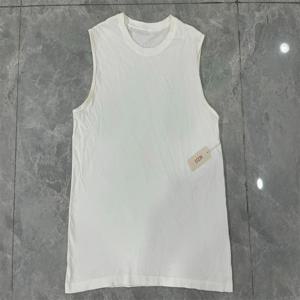 UZN 남성용 화이트 민소매 티셔츠
