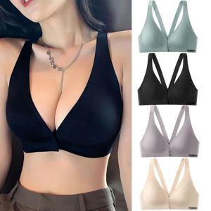 여성용 우아한 프론트 클립 노 언더와이어 출산 브라, 천연 라텍스 쿨링 백리스 출산 의류, 경량 브라렛