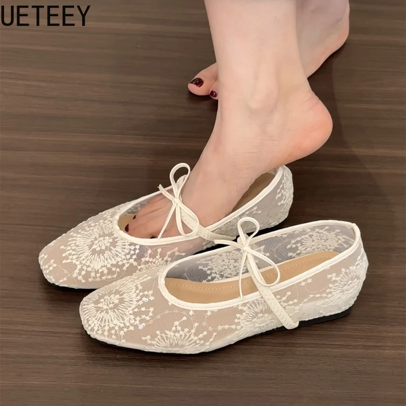 통기성 여성 메리 제인 플랫 신발 패션 나비 매듭 신발 Laides Soft Sole Comfort 스트리트 스타일 신발