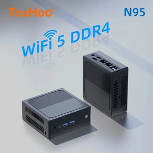 TexHoo 미니 PC Intel Celeron N95 데스크탑 게임용 컴퓨터WIFI5 BT4.0, 11개의 DDR4 PCIe3.0 Nvme SSD 트리플 디스플레이 듀얼 1.0G LAN 획득